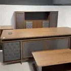 مكتب طقم فخم جلد رصاصي و مكاتب إداريه حق مدير و كراسي مكتبي