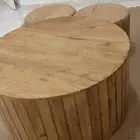 طاوله خشب 1 كبيره 2 صغار