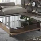 طاولة خشب جديدة 1 كبيره و 6 خدمه