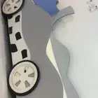 سرير اطفال على شكل سياره