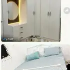 غرفه نوم للبيع المستعجل 1000 طراحه  دولاب 6دروج مجانا