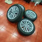 جنوط لكزز  اي اس 350 اصلي وكاله مقاس 18 معا الكفرات شبه جديد