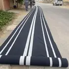 قماش رواق اسود مع ابيض طول 50 متر في عرض مترين 420