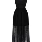 فستان اسود ناعم مقاس كبير