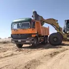 قلاب شيولات بوكلينات تريلات وقلابات دينه للايجار يومي شهري