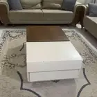 طقم كنب مع مفرشه وطاوله تركي