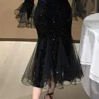 فستان سهرة جديد لبسة وحدة مع كعب وشنطة