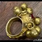 اسوار فضه عريض وخاتم فضه مرشوشه بدهب قديمه واثريه