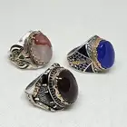 خواتم فضة عقيق يمني طبيعي