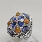 خاتم فضة بالياقوت والزفير والأوبال