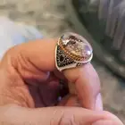 نوادر العقيق الطحلبي خاتم فضه انيق