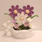 فازة ورد يدوي كروشية جديدة