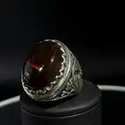 خاتم عقيق يماني مزعفر كرزي