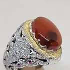 عقيق يمني كبدي طبيعي مصور