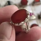 خاتم فضة والفص عقيق يمني بسعر يابلاش