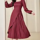 فستان جديد عنابي