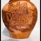 فازة من خشب التيك الأندنوسي