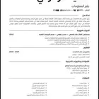 سيرة ذاتية بنطام ATS المعتمد ( عربي - انقليزي ) 40 تقييم