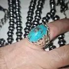 خاتم فيروزي بحجر الفيروز النيشابوري