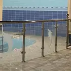 درابزين مسبح مع الزجاج وسلم مسبح