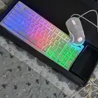 كيبورد قيمنق مضئ مع الماوس شبه جديد
