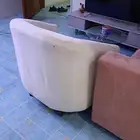 كنبه نفرين و كنبه مفرد مع طاوله قزاز