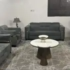 كنب لونلون رصاصي واخضر مستعمل بسيط