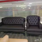 كنب جلد مكتبي ديكور كلاسيك في مادل ملكي