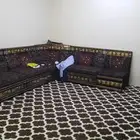 مجلس ركنية كنب بحالة جيده مكون من خمس قطع