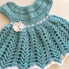 هدايا مواليد فستان كروشيه اعمال يدويه