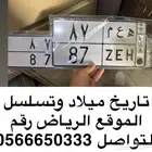 لوحة مواليد 87