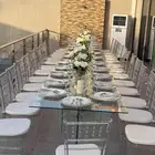 طاولات طعام شفافه كراسي اكريلك