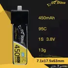 TATTU 1s 450mAh 95c 3.8V Lipo Battery بطارية
