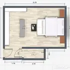 تصميم مقاسات وتوزيع الغرف