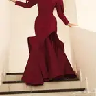 فستان برغندي عنابي فخم وانيق جدا