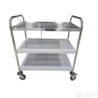 عربة خدمه عربات استيل عربة مطعم طاوله ارفف ستيل
