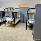 steel bed and steel wardrobe and mattress available