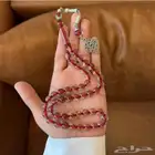 سبحه بكلايت شفافه خيط احمر