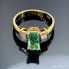 خاتم ذهب بزمرد طبيعي فاخر