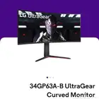 شاشة ultragear منحنيه من LG بوصه34