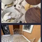 سرير نفرين وطاولتين ضيافه وابجوره