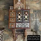 تحف خشب يدويه مصري ودمشقي وايراني مطعم بالصدف والنحاس انتيك