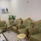 طقم كنب كلاسيك خشب دمياطي 11نفر سبب البيع السفر