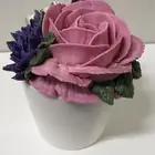 كب كيك بكوب قهوة مزين شكل ورد اجحام مختلفة