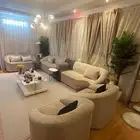 كنب صاله 5 قطع خامه نضيفه وغساله ماندو 10 كيلو جديده