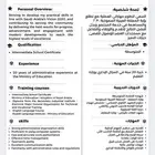 سيرة ذاتية cv من 20الى 25ريال