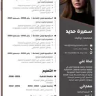تصميم سيرة سيرة ذاتية احترافية