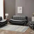 طقم كنب جلد صناعة صينية جاهزة 6 أشخاص لونين