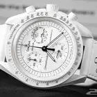 ساعة سواتش أوميغا اللون ابيض مميز