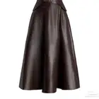 تنوره بني جلد طبيعي شتويه